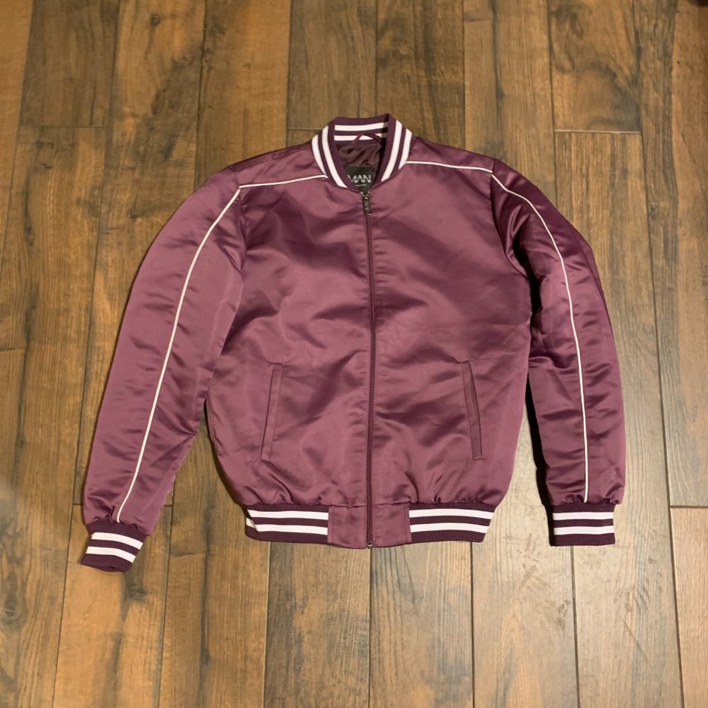BooHoo Man men's bomber jacket lilac purple S New